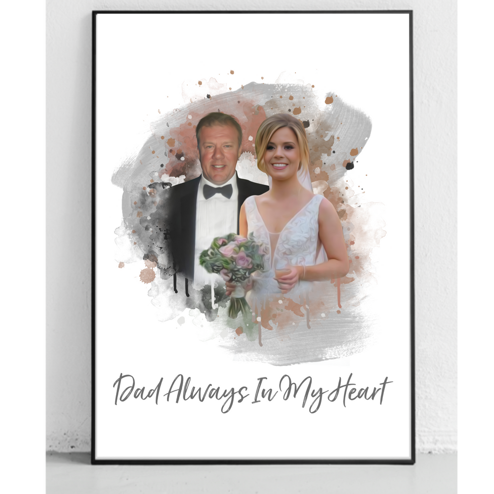 Memorial Multiple Photo Paint Splat Print Gift #2 image